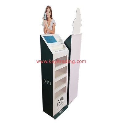 Cosmetics Store Floor Standing 4 Tier Opi Nail Polish Display Rack