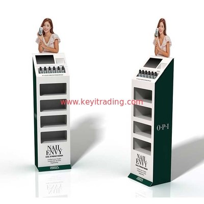 Cosmetics Store Floor Standing 4 Tier Opi Nail Polish Display Rack