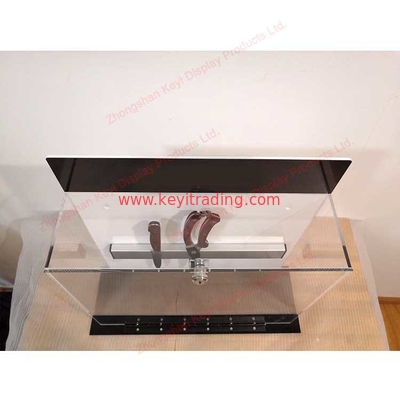 Countertop Wall Mounted Clear Acrylic Knife Display Case With Lock