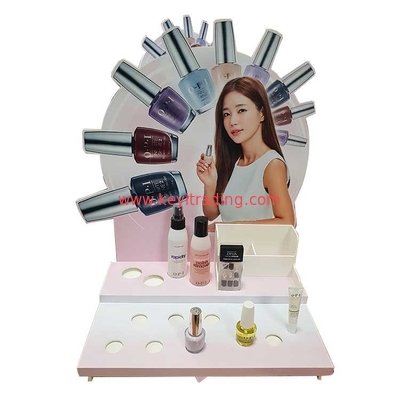 Floor Standing Pvc Cosmetic Display Stand Retail Opi Nail Polish Rack
