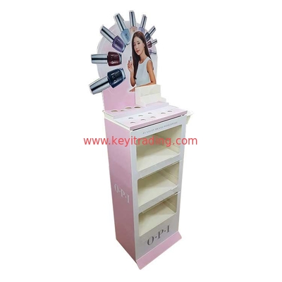 Floor Standing Pvc Cosmetic Display Stand Retail Opi Nail Polish Rack