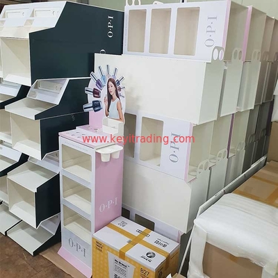 Floor Standing Pvc Cosmetic Display Stand Retail Opi Nail Polish Rack