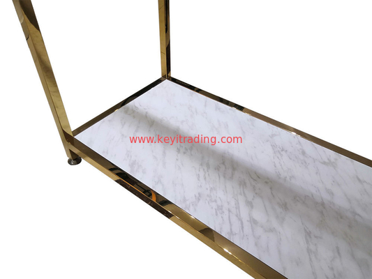Fashion Clothing Store Display Stand Boutique Woman Dress Display Rack Gold Metal