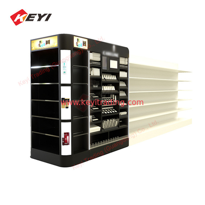 Perfume Showcase Cosmetics Display Cabinet Glass Mall Kiosk Display Jewelry Kiosk Booth in Mall Makeup Display Cabinet