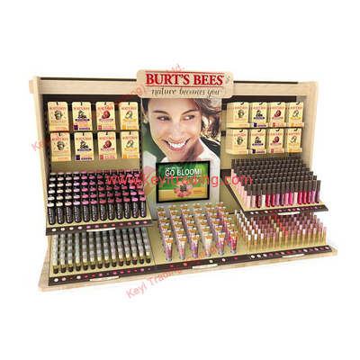 New Style Luxury Skincare Display Cabinet Beauty Salon Wood Display Rack Furniture Makeup Nail Polish Display Stand