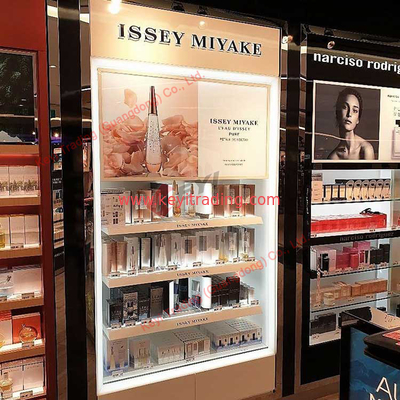 Customized Cosmetic Wall Display Stand Shopping Mall Showcase Retail Perfume Store Furniture Cosmetic Display Cabinet