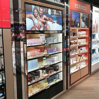 Customized Cosmetic Wall Display Stand Shopping Mall Showcase Retail Perfume Store Furniture Cosmetic Display Cabinet