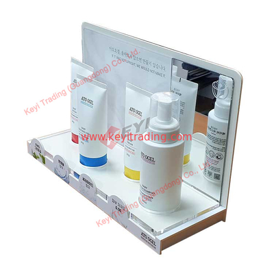 New Design Factory Custom High-End Cosmetic Acrylic Display Stand Makeup Display Holder White Acrylic Stand For Products