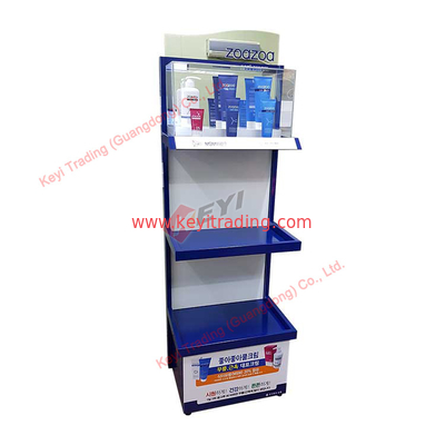 Floor Standing Factory Price Custom Cosmetic Display Cabinet Wooden Makeup Display Rack