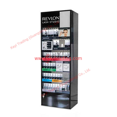 Floor Standing Factory Price Custom Cosmetic Display Cabinet Wooden Makeup Display Rack