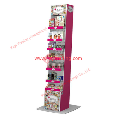 Floor Standing Factory Price Custom Cosmetic Display Cabinet Wooden Makeup Display Rack
