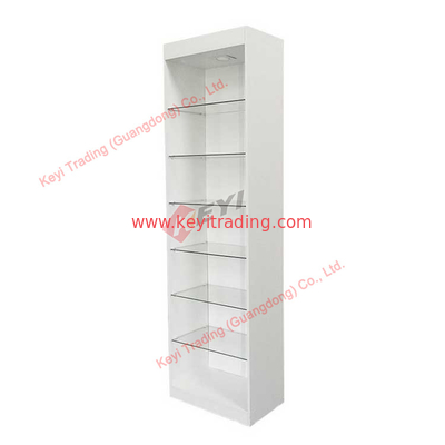 Custom Design Nice Quality Factory Price Glass Display Cabinet Cosmetic Wood Display Stand Floor Standing Display
