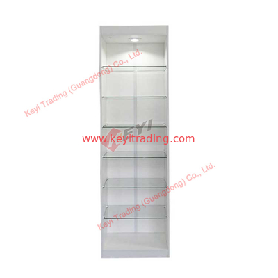 Custom Design Nice Quality Factory Price Glass Display Cabinet Cosmetic Wood Display Stand Floor Standing Display