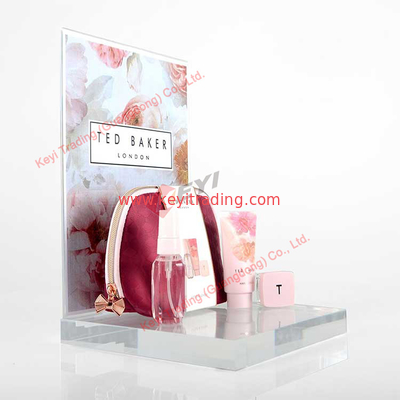 factory wholesale custom business cosmetic makeup perfume display stand acrylic display for exhibition