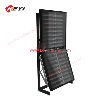 Trading Card Display Cases Hobby Station Display Rack Aluminum Metal Frame Display Stand with Sliding Door for TCG Cards