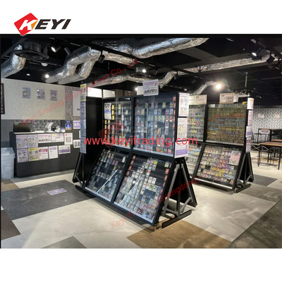 Factory Price Card Display Case High Quality TCG Display Fixtures Metal Aluminum Display Stand Single Side Showcase
