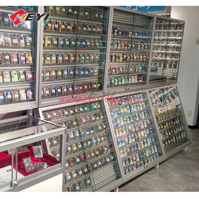 Shopping Hobby Station Display Rack Trading Card Game Display Case Floor Stand Metal Adjustable TCG Display Fixtures