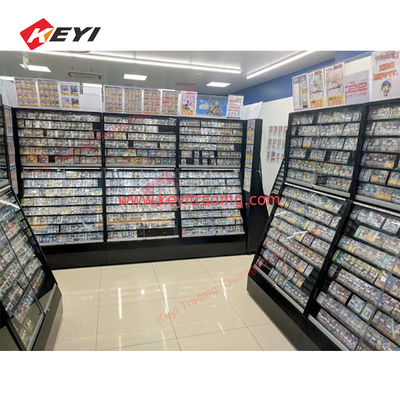 Custom Transparent TCG Cards Frames Clear Card Stands Metal Floor Standing Trading Card Display Case For Pokémon