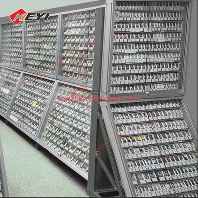 Shopping Hobby Station Display Rack Trading Card Game Display Case Floor Stand Metal Adjustable TCG Display Fixtures