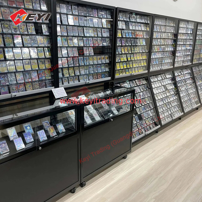 Factory Price Card Display Case High Quality TCG Display Fixtures Metal Aluminum Display Stand Single Side Showcase
