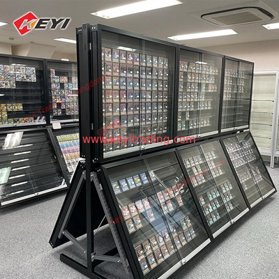 TCG High Quality PS-A Graded Sports Cards Collectible Trading Card Wall Mounted Frame 7 Slot Acrylic Metal Display Case