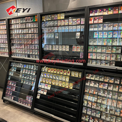 Factory Price Card Display Case High Quality TCG Display Fixtures Metal Aluminum Display Stand Single Side Showcase