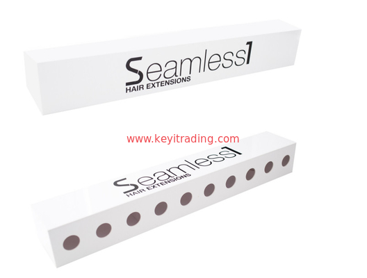Customized Acrylic Hair Extension Rack Beauty Hair Salon White /Black Wall-Mounted Wig Display Stand Hair Extensions Holder