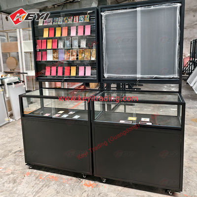 Repostionable Rail Card Display Case Retail Wholesale Pokemon Trading Card Metal and Acrylic Display Rack for TCG Store