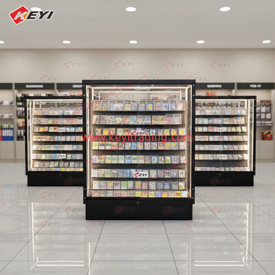 Good Quality Customized Size High Definition Glass TCG Cards Cabinet Free-Stranding Metal Frame for Pokémon Card Display