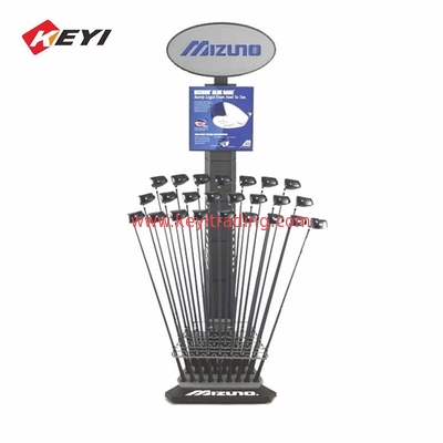 Custom Design Wood Push Rod Stand Floor Golf Club Display Rack