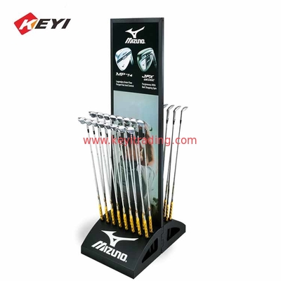 Custom Design Wood Push Rod Stand Floor Golf Club Display Rack