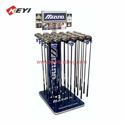 Custom Design Wood Push Rod Stand Floor Golf Club Display Rack