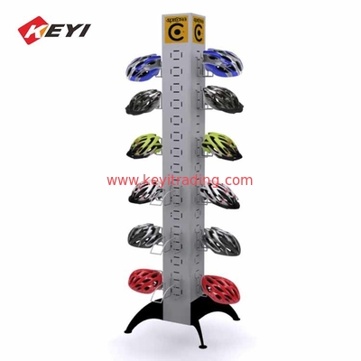 Custom retail Floor safety Helmet Stand Bicycle Helmet Display Stand