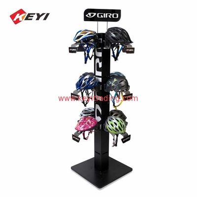 Custom retail Floor safety Helmet Stand Bicycle Helmet Display Stand