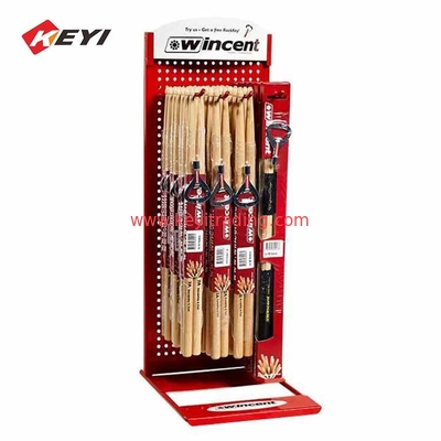 Freestanding Slatwall Display Rack Holder Baseball Bat Display Stand With Hooks