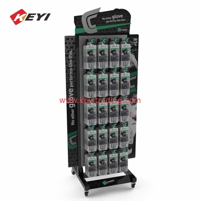 durable black metal Floor Baseball Glove Display Stand for retail
