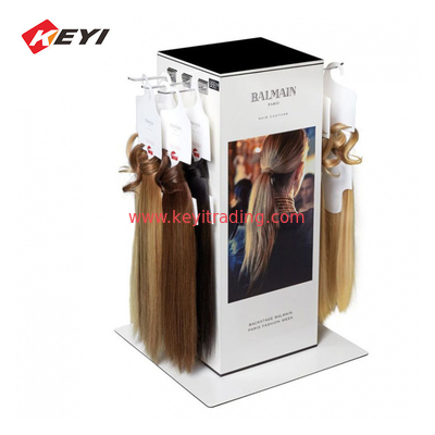Freestanding 4 Sides Floor Hair Bundle Rack Holder Hair Extension Display Shelf
