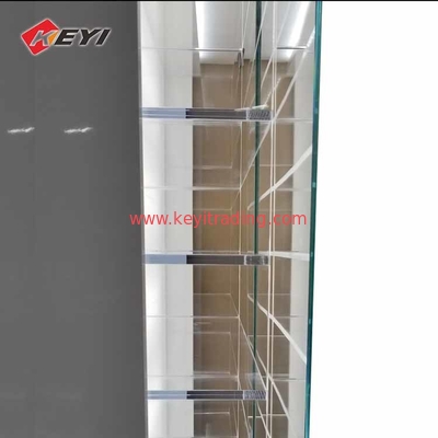 Optical Shop Floor Standing Wood And Glass Sunglass Display Cabinet With Lock