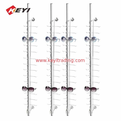 Wall Mounted Lockable Sunglasses Display Rods For Optical Shop