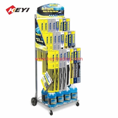 Floor Standing Metal Car Wiper Stand Hanging Wiper Blade Display Rack For Retail