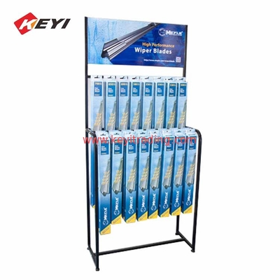 Floor Standing Metal Car Wiper Stand Hanging Wiper Blade Display Rack For Retail