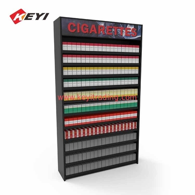 Supermarket Multilayer Metal Rack Retail Cigarette Display Shelves