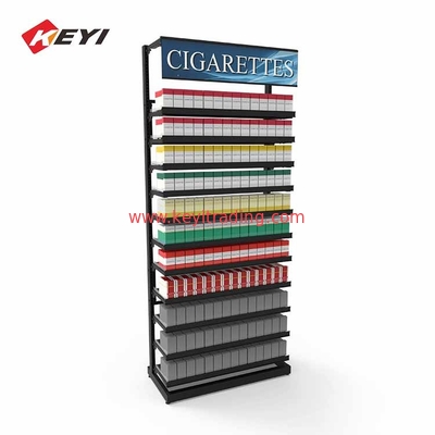 Supermarket Multilayer Metal Rack Retail Cigarette Display Shelves