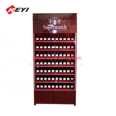Smoke Shop Floor Standing Tobacco Display Rack Metal Cigarette Display Stand With Led Light