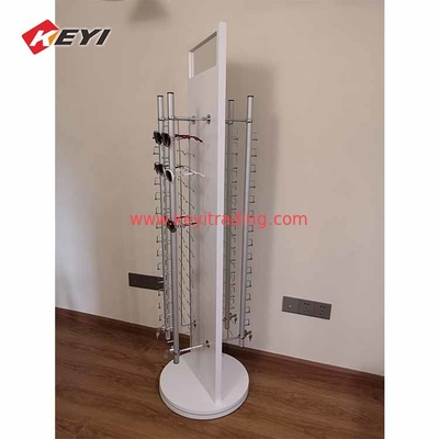Custom Gas Station Floor Rotating Display Two Side Wood Sunglasses Display Rack