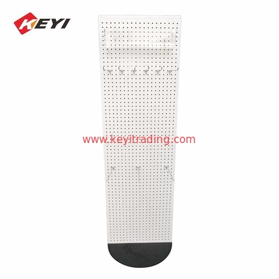 Upright Metal Plate Stand Retail Pegboard Display Shelf Hair Bundle Display Rack