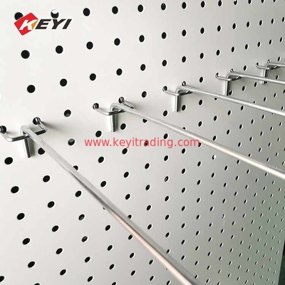 Upright Metal Plate Stand Retail Pegboard Display Shelf Hair Bundle Display Rack
