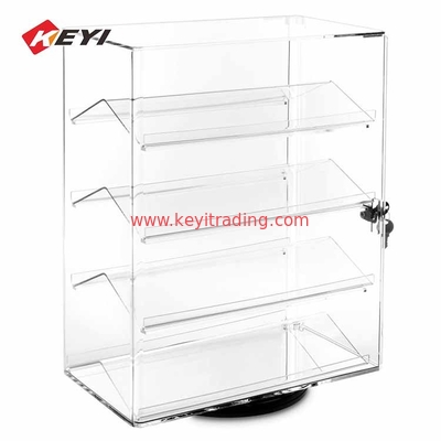 Counter Top Rotating Eyewear Stand Lockable Clear Acrylic Sunglass Display Case
