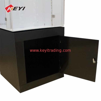Retail Shop Illuminating Floor Standing Knife Display Cases With Led Light