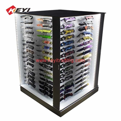 Custom Illuminating Wooden Knife Display Cases